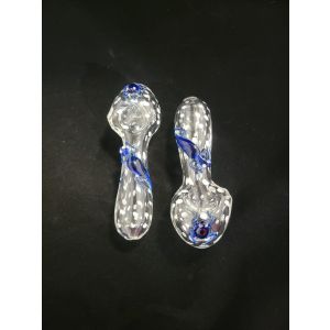 Frog Design Spoon Glass Hand Pipe 6 Inch