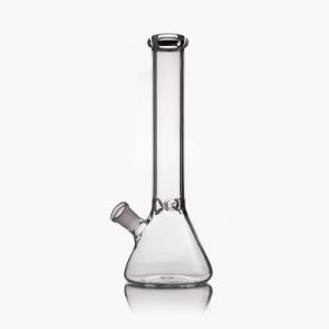 Glass Water Pipe Beaker Design with Ice Catcher 11 inch-