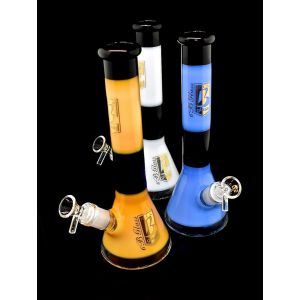 Straight Stem Colorful GOG Water Pipe 12 Inch