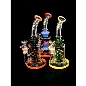 Bent Stem with Virus Perc Water Pipe 10 Inch
