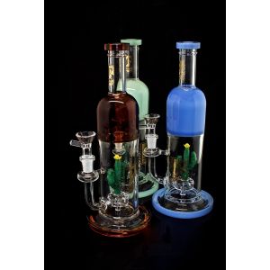Straight Stem Stylist With Cactus Perc Water Pipe 12 Inch