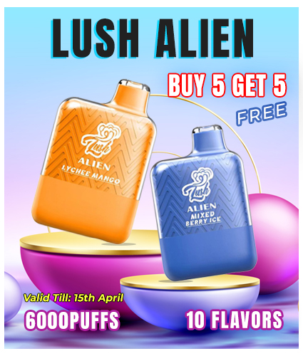 LUSH ALIEN Disposable Device 5% - 6000 Puffs - 10 Pack